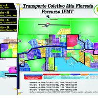 Trajeto dos ônibus até o IFMT Campus Alta Floresta